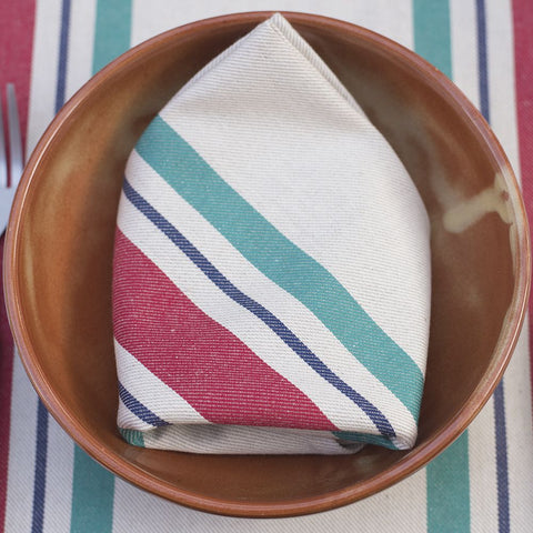 Mantel-Servilletas-Igueldo-Algodon-hosteleria-rojo-verde-2