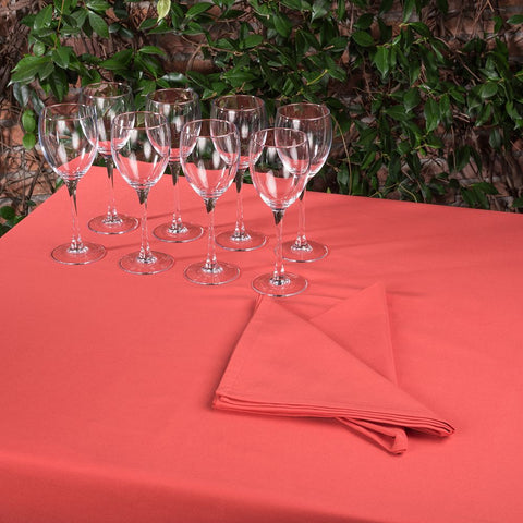 Mantel-Servilletas-Roma-Algodon-hosteleria-coral