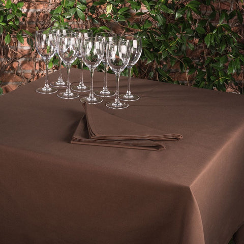 Mantel-Servilletas-Roma-Algodon-hosteleria-marron