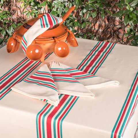 Mantel-Servilletas-Rosellon-Algodon-hosteleria-rojo-verde-5