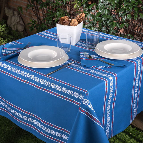 Mantel-Servilletas-Vasca-Algodon-hosteleria-azul